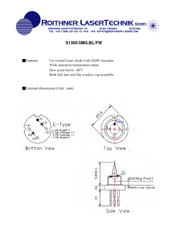 S1300-5MG-FW Roithner