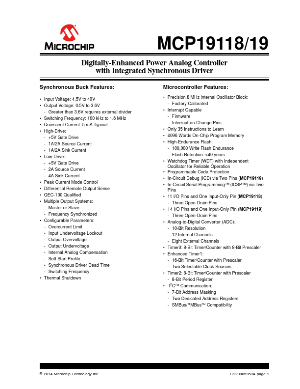 MCP19118 Microchip