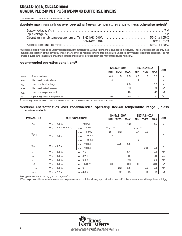 SN54AS1000A