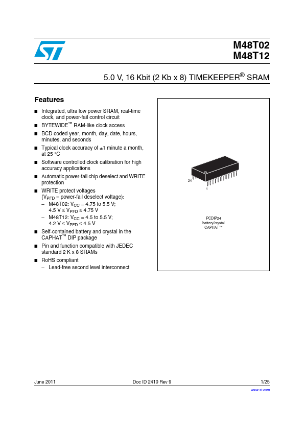 M48T02 ST Microelectronics