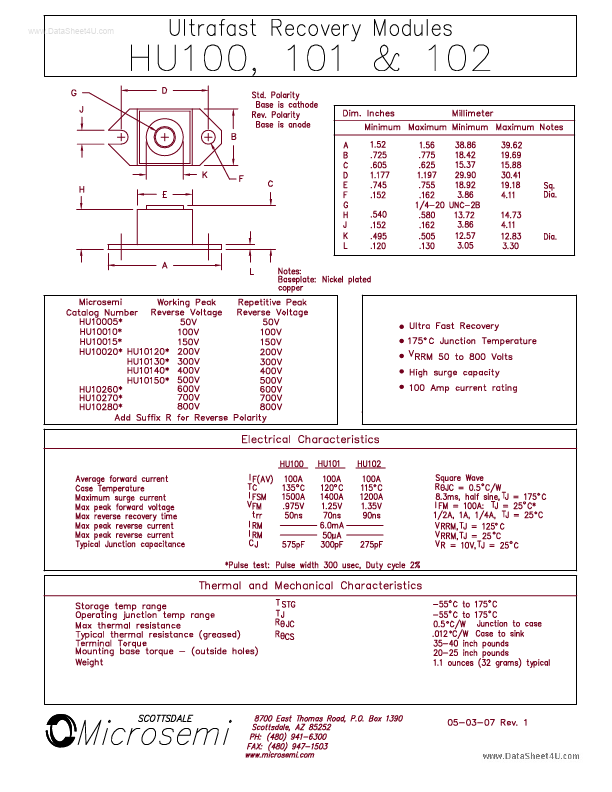 HU101 - Microsemi