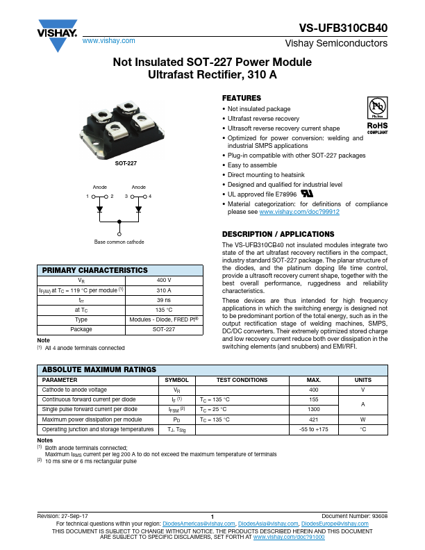 <?=VS-UFB310CB40?> डेटा पत्रक पीडीएफ