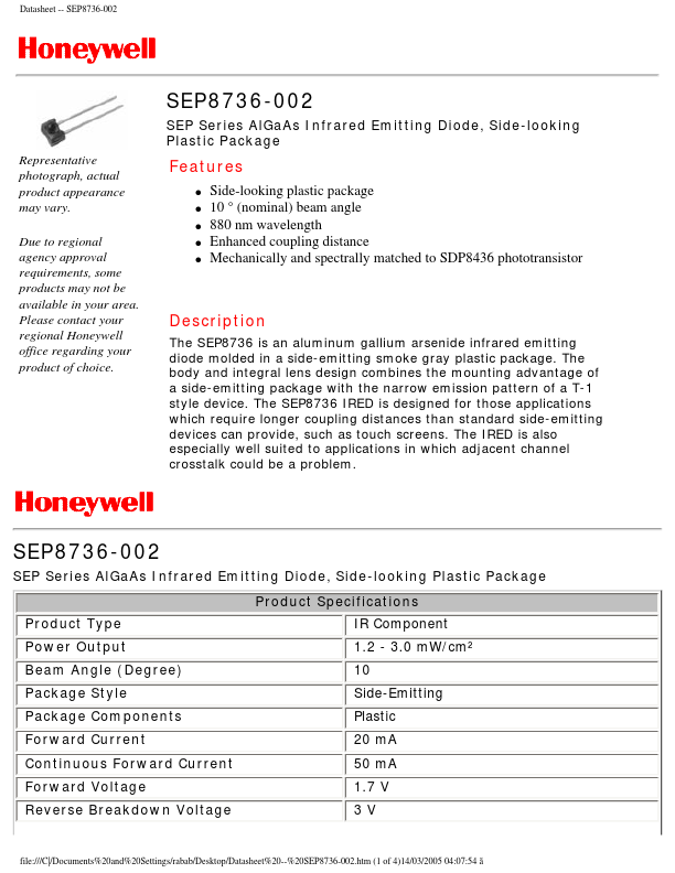 SEP8736-002 Honeywell