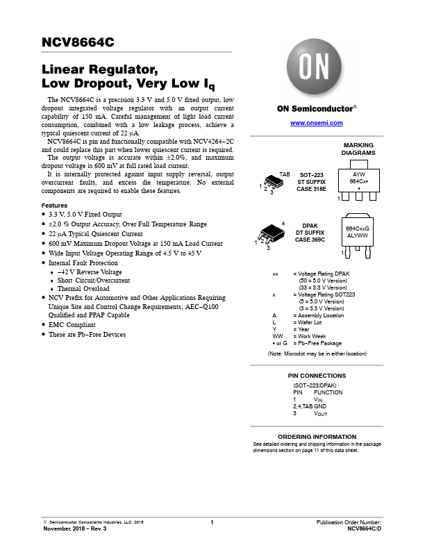 NCV8664C ON Semiconductor