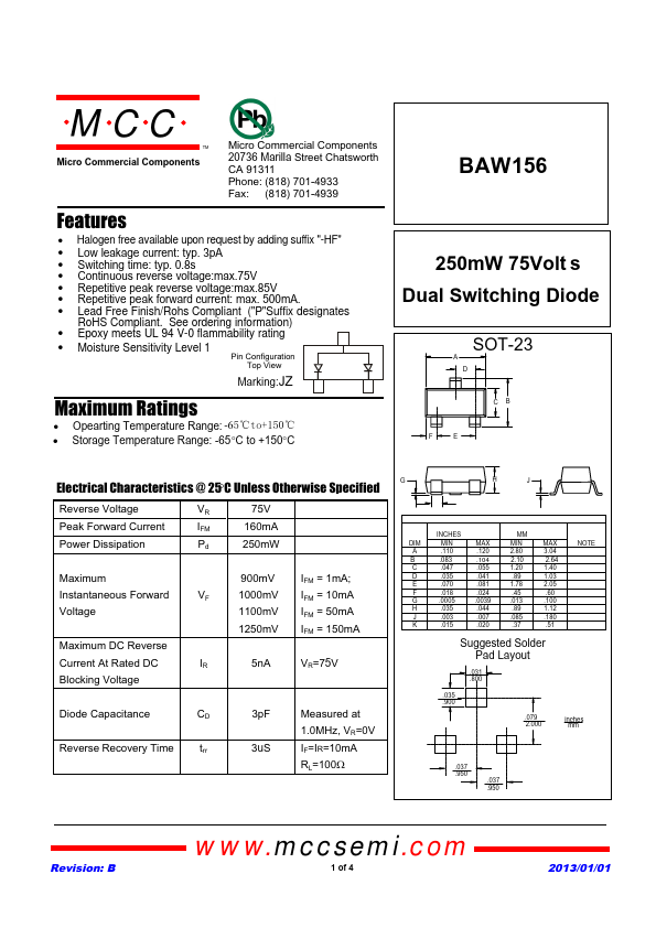 <?=BAW156?> डेटा पत्रक पीडीएफ