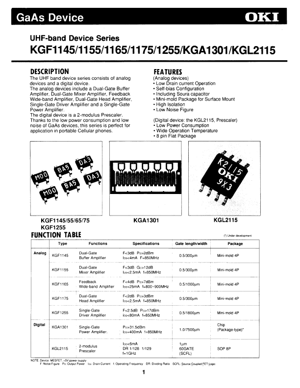 KGF1175 OKI electronic componets
