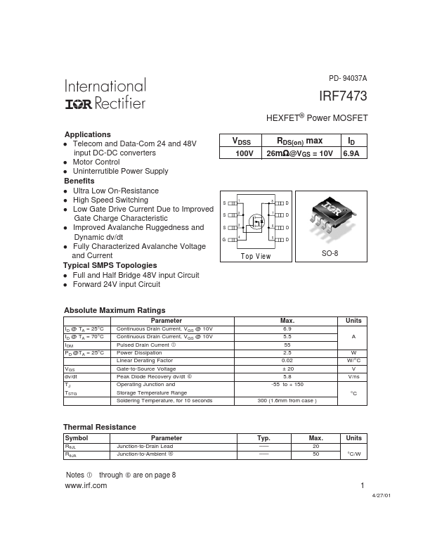 IRF7473 International Rectifier