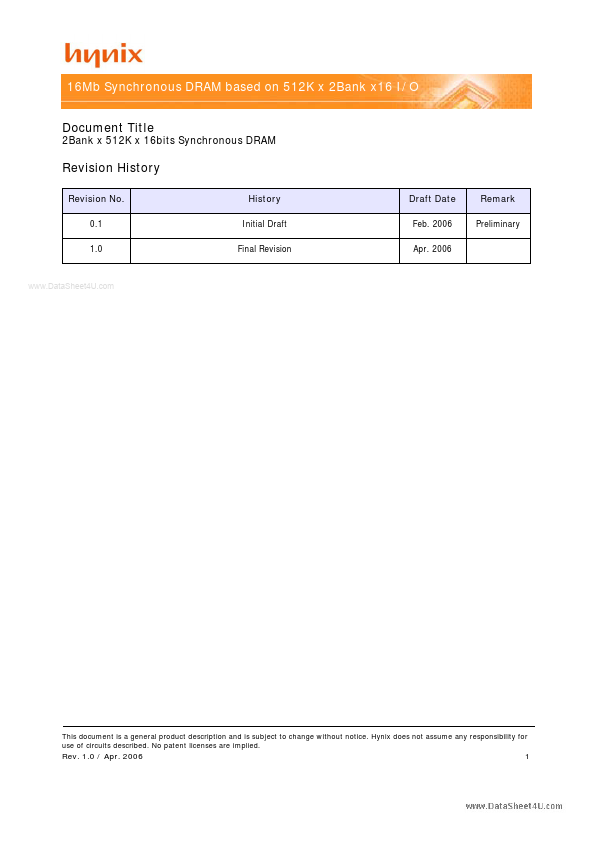 HY57V161610FTP-7I