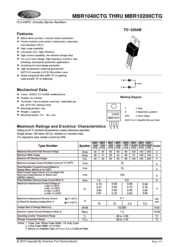 MBR1050CTG