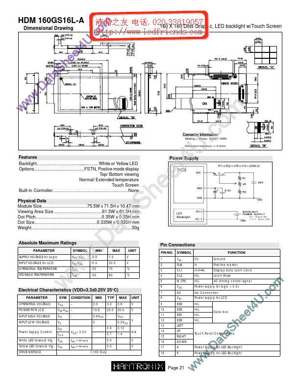 HDM160gs16l-a HANTRONIX