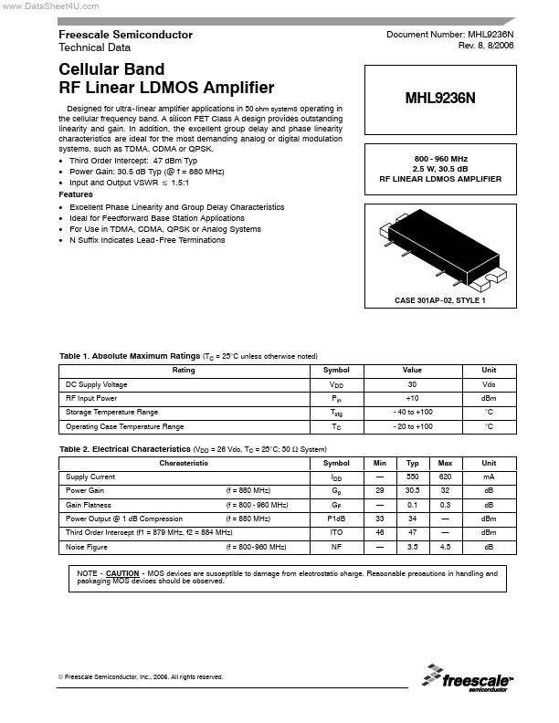 MHL9236N Freescale Semiconductor