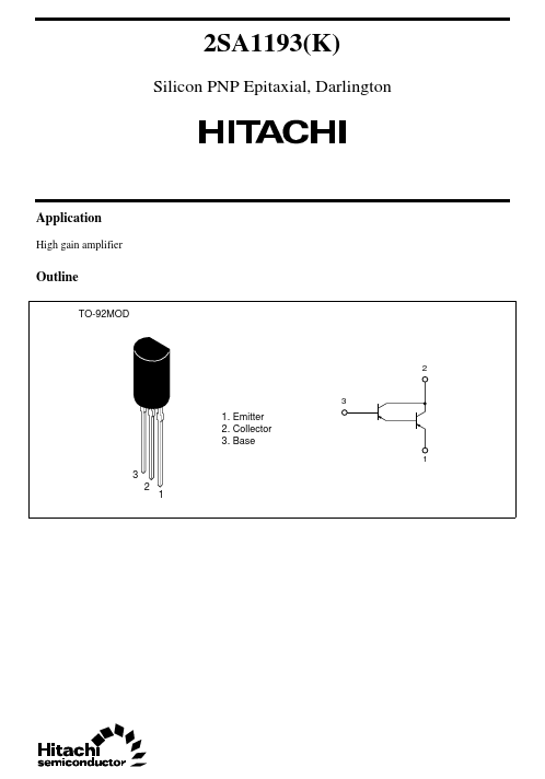 2SA1193 Hitachi Semiconductor