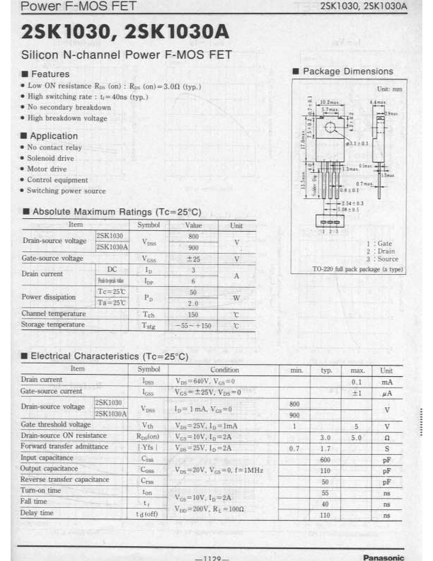 K1030 Panasonic