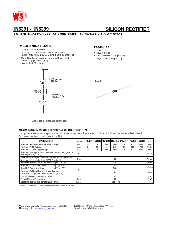 1N5398 Wing Shing Computer Components