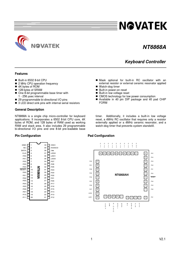 NT6868A Novatek