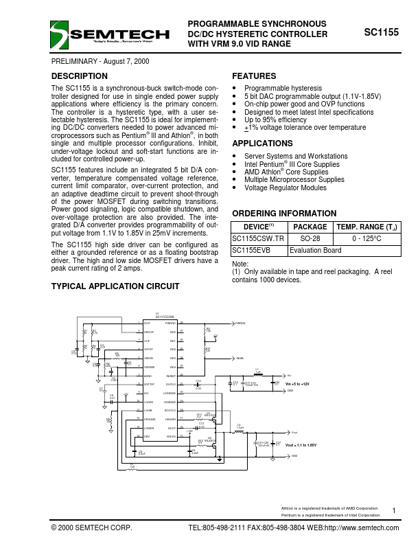 SC1155 Semtech Corporation