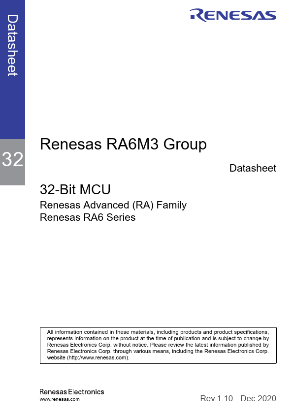 R7FA6M3AH3CFP Renesas