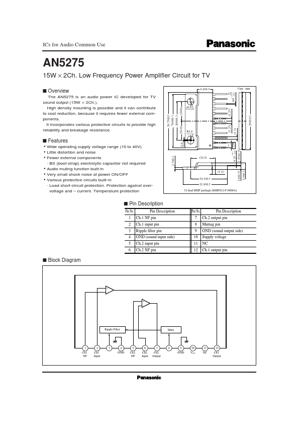 AN5275 Panasonic Semiconductor