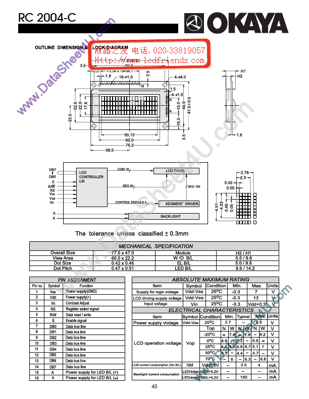 <?=RC2004_C?> डेटा पत्रक पीडीएफ