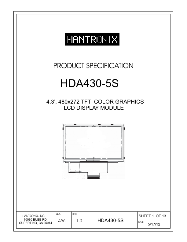 <?=HDA430-5S?> डेटा पत्रक पीडीएफ