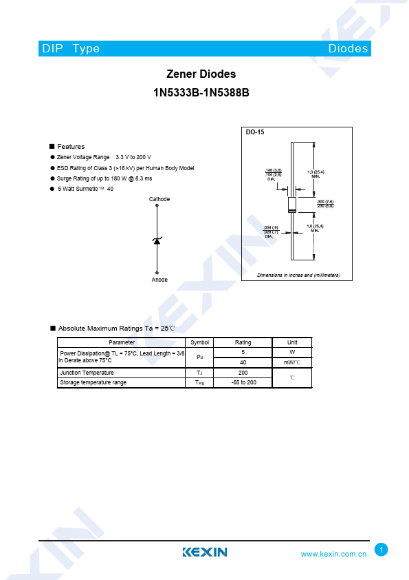 1N5366B Kexin