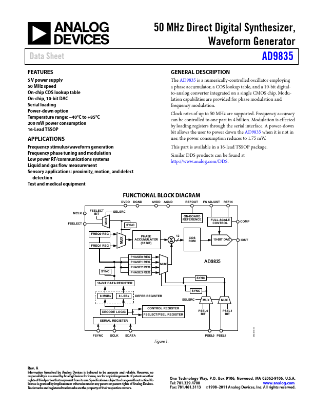 AD9835 Analog Devices