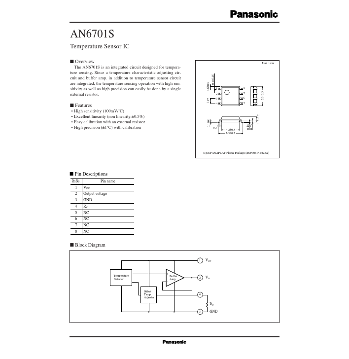 AN6701S Panasonic Semiconductor