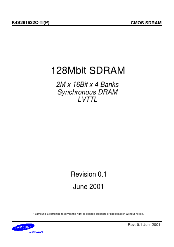 K4S281632C-TP75 Samsung semiconductor