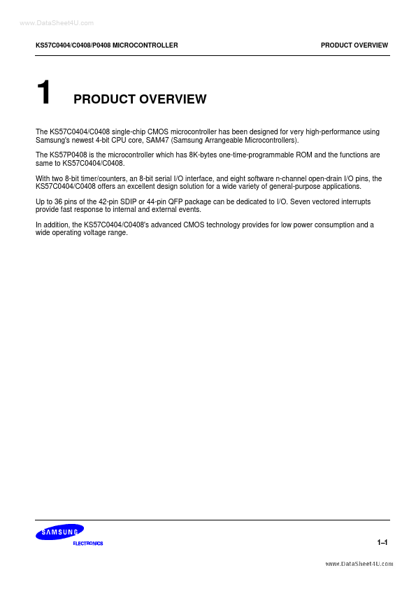 KS57C0408 Samsung semiconductor