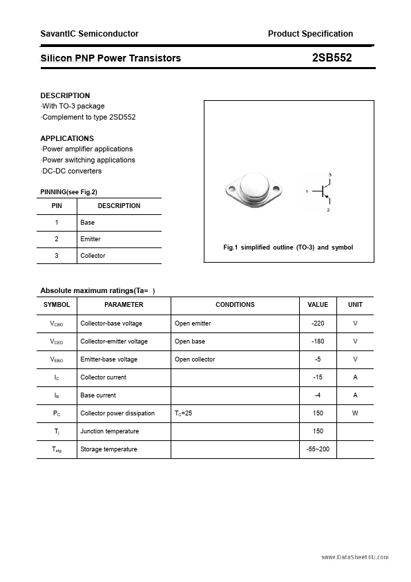 2SB552 SavantIC