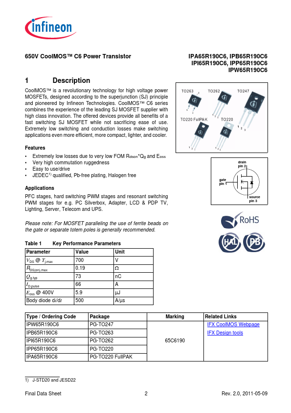 IPB65R190C6