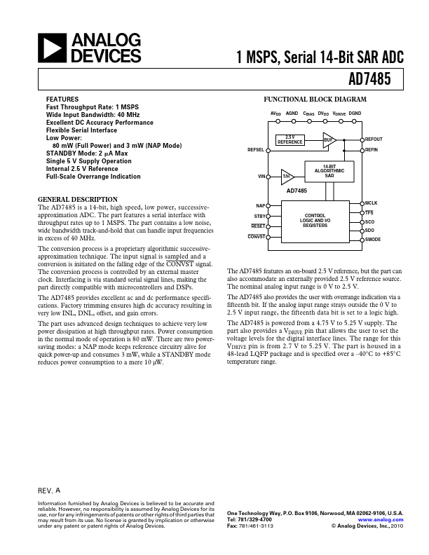 AD7485 Analog Devices
