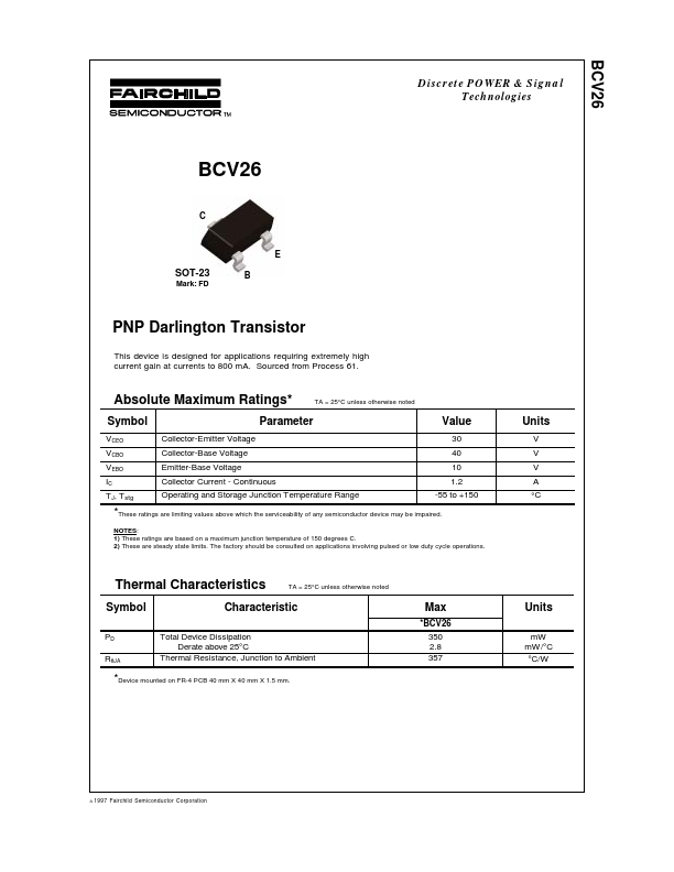 BCV26 Fairchild Semiconductor