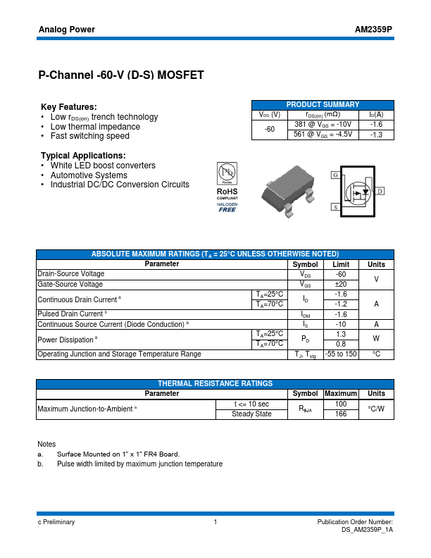 AM2359P Analog Power