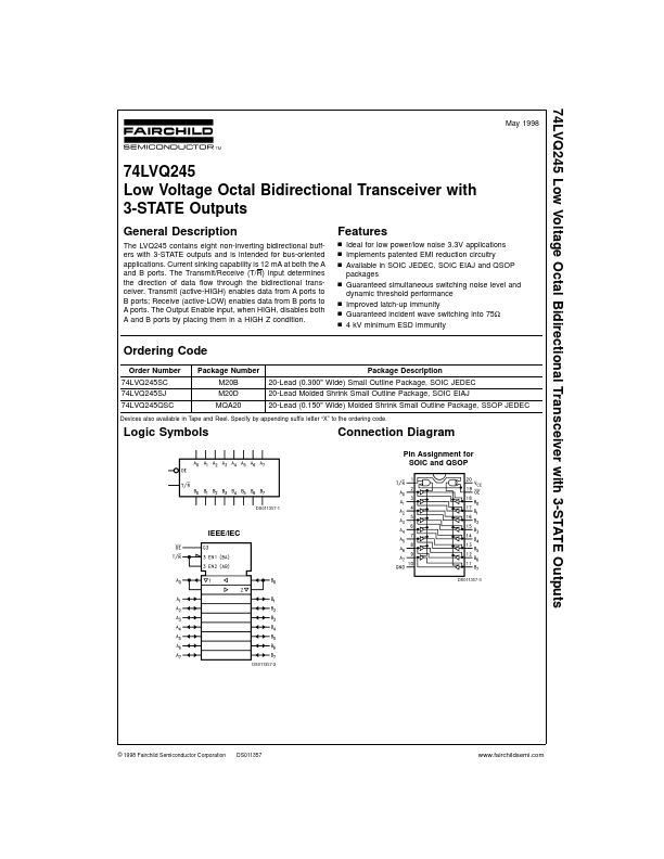 74LVQ245 Fairchild Semiconductor