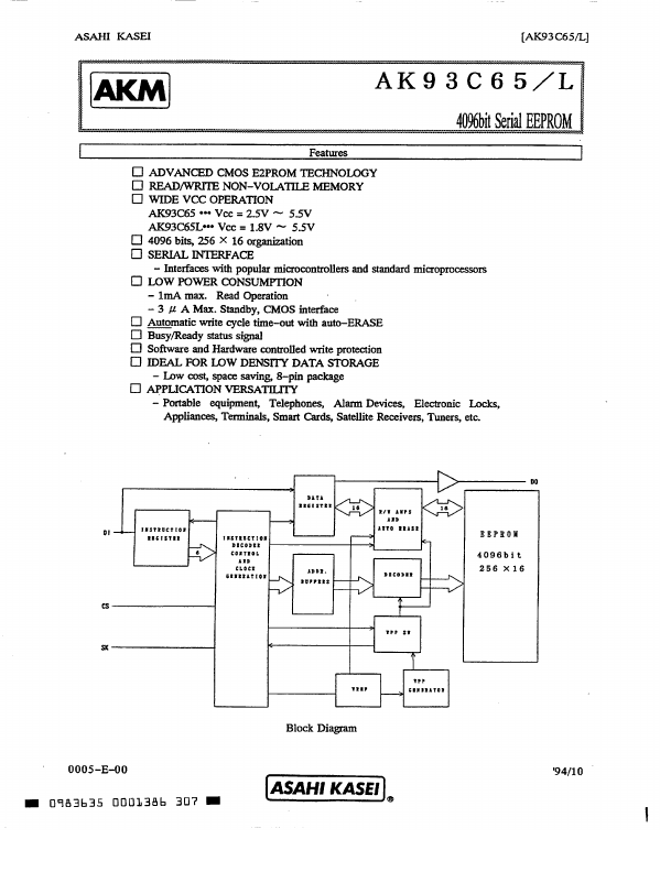 93C65 Asahi Kasei Microsystems