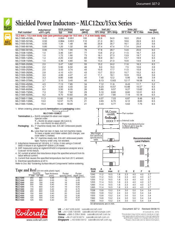 MLC1538-xxx