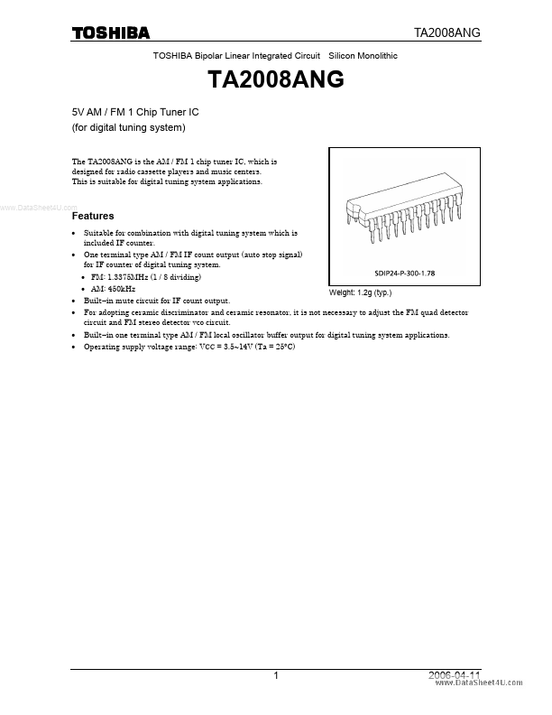 TA2008ANG Toshiba Semiconductor