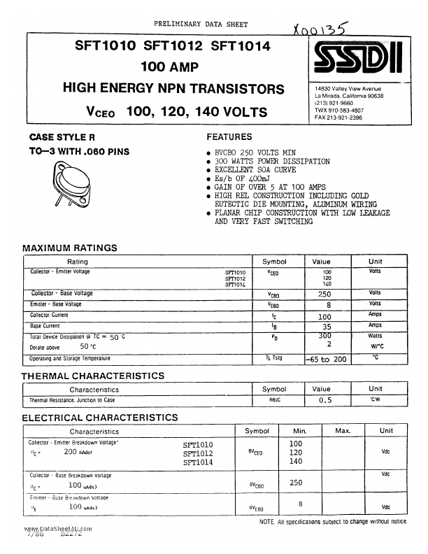 SFT1014 Solid States Devices