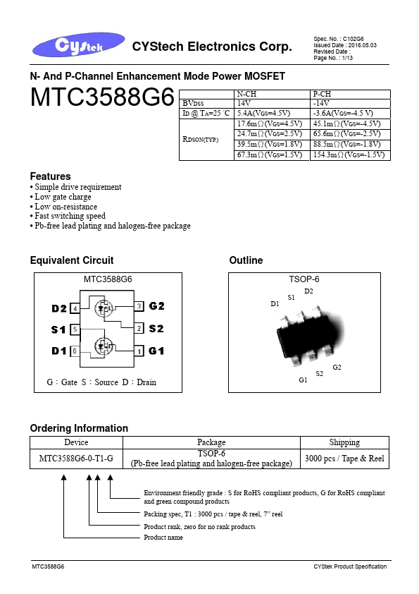 <?=MTC3588G6?> डेटा पत्रक पीडीएफ