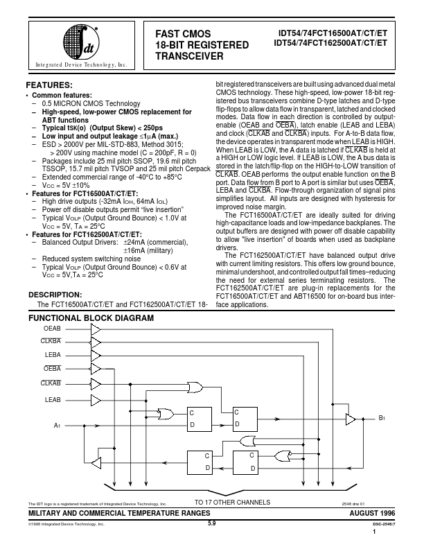 IDT74FCT16500ET