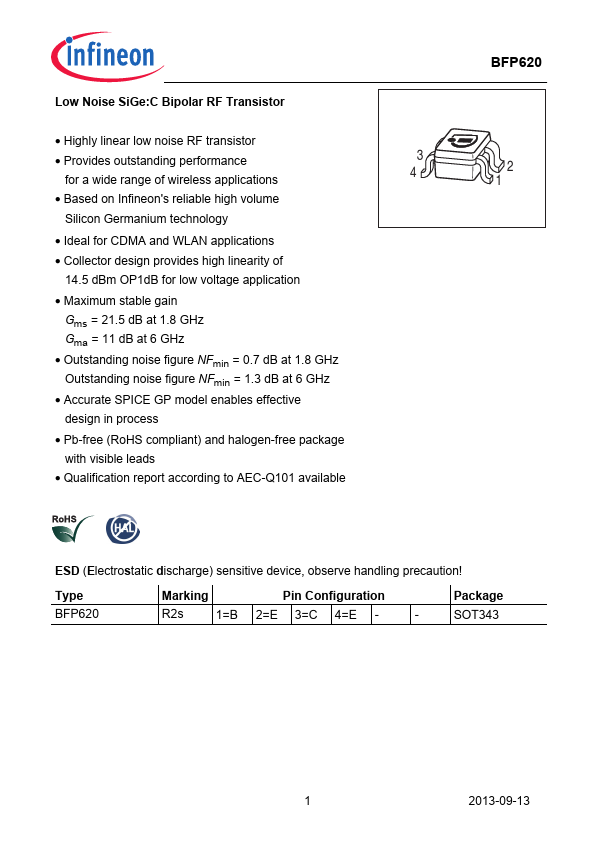 BFP620 Infineon Technologies AG