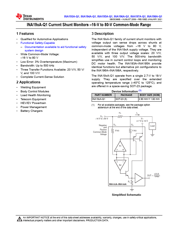 INA196A-Q1