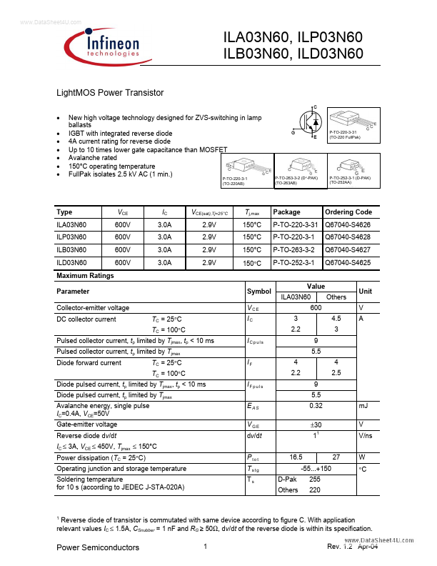 ILD03N60 Infineon Technologies