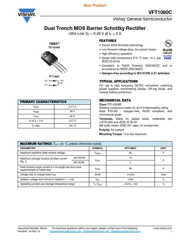 VFT1080C Vishay