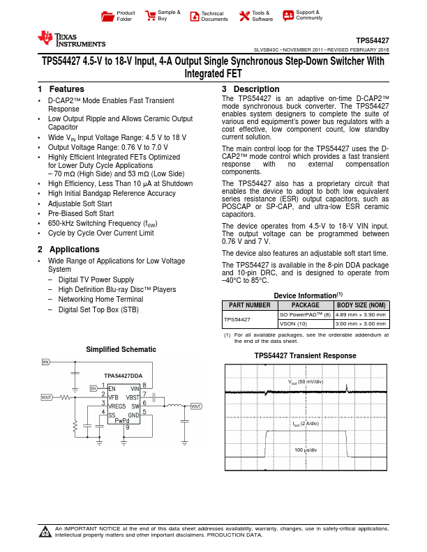 TPS54427 Texas Instruments