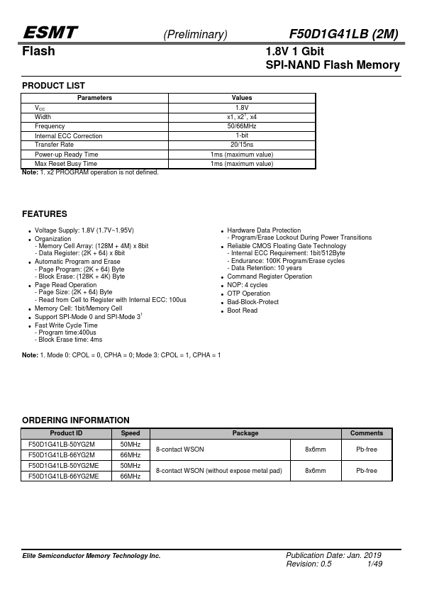 F50D1G41LB-66YG2ME