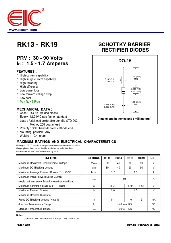 RK13 EIC discrete Semiconductors