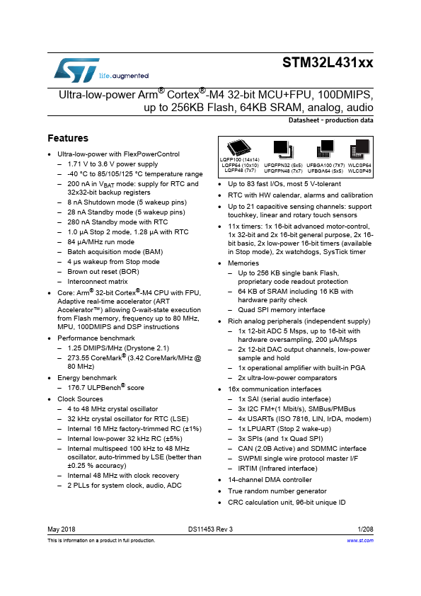 STM32L431KC STMicroelectronics