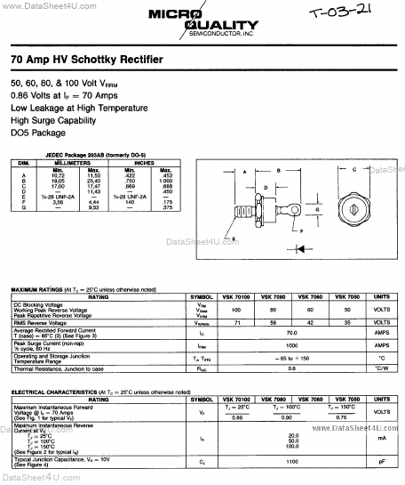 VSK7080 Micro Quality Semiconductor